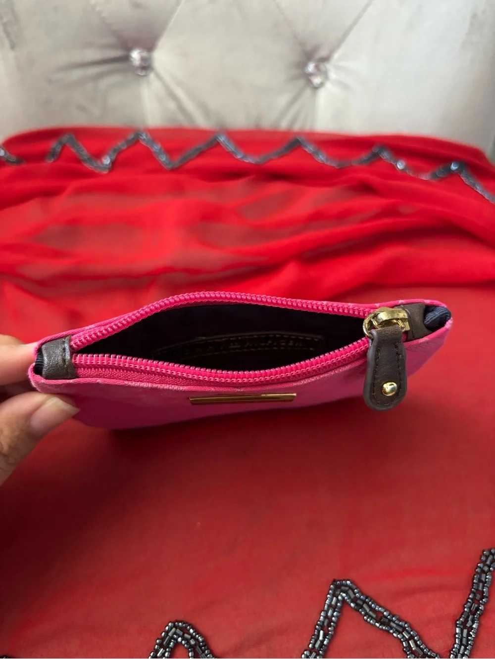 Tommy Hilfiger Pink Signature Wallet & Coin Pouch Set